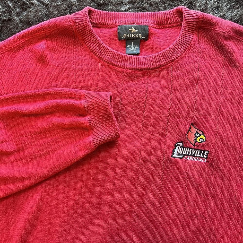 Louisville Cardinals Red Sweater‎ Cotton Polyester Mens L